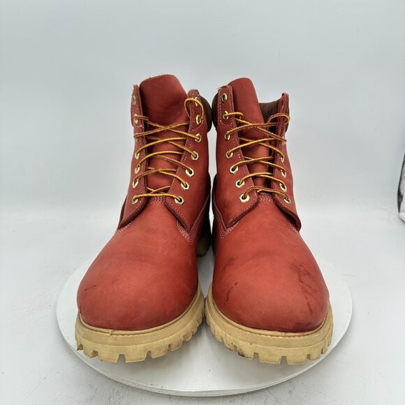 Timberland 11036 Men Size 14M Brown Ale Burgundy Leather Nubuck 6" Ankle Boot - Picture 2 of 11